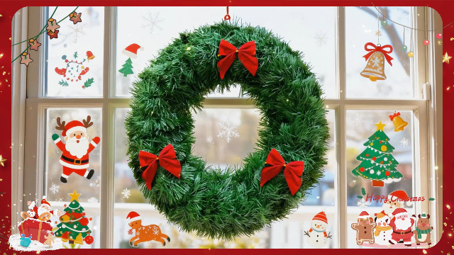 Amazon.com: 6 Pack Mini Christmas Wreaths for Windows Kitchen