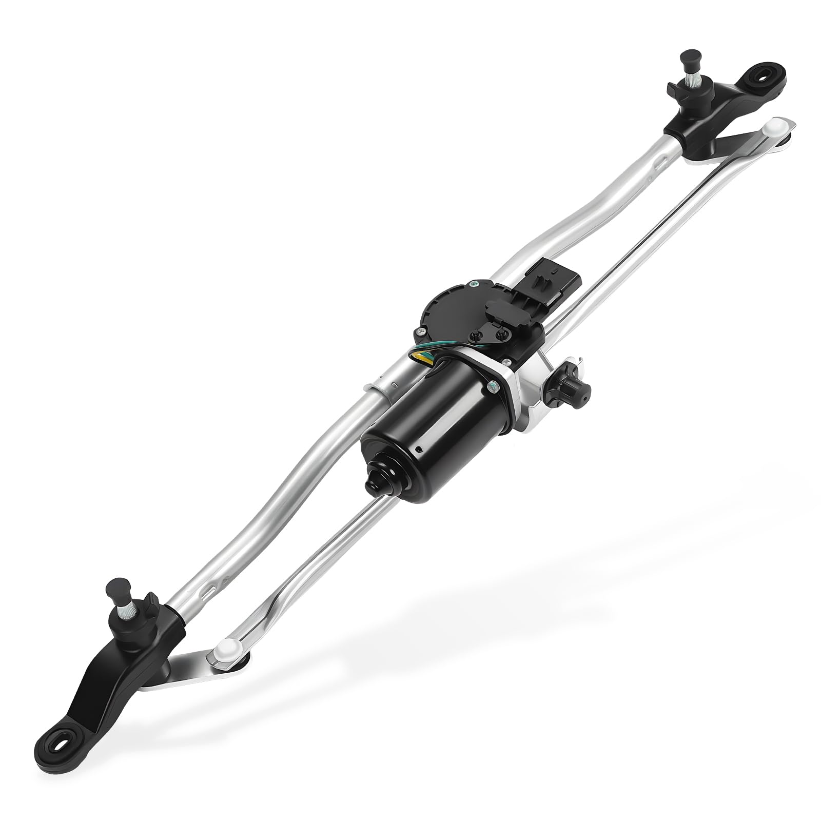 Windshield Wiper Motor and Linkage Assembly Compatible with Jeep Wrangler 2007-2018, Wrangler JK 2018, Replacement Front Wiper Motor # 55077859AB, 55077859AD