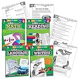 180 Days of Practice - 6th Grade Workbook Set for Kids Ages 10-12 - Includes 4 Assorted Workbooks for Daily Practice in Reading, Math, Writing, and Grammar Skills