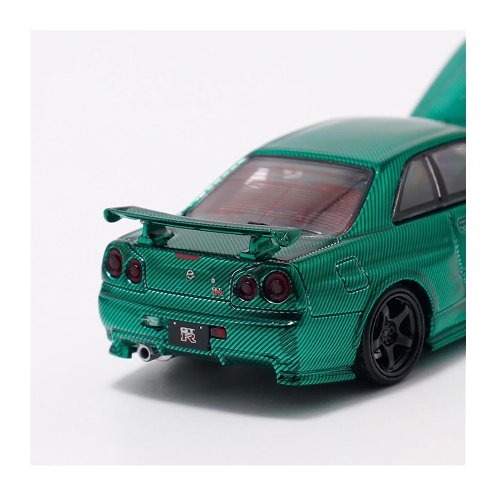 Metallo Scala Replica Modello di auto in lega Nissan Gt-r R34 in scala 1 64 versione con coperchio aperto collezione decorazioni per la casa Hobby Veicoli Giochi Set