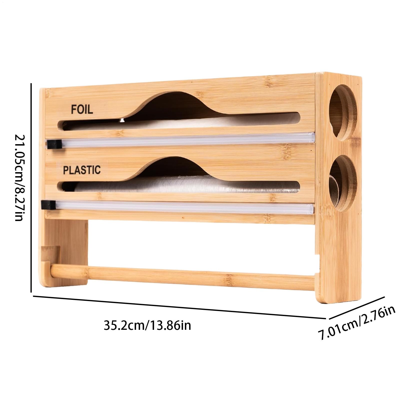 Dispensador Film Adherente Soporte Pared Compacto para Cajas Aluminio