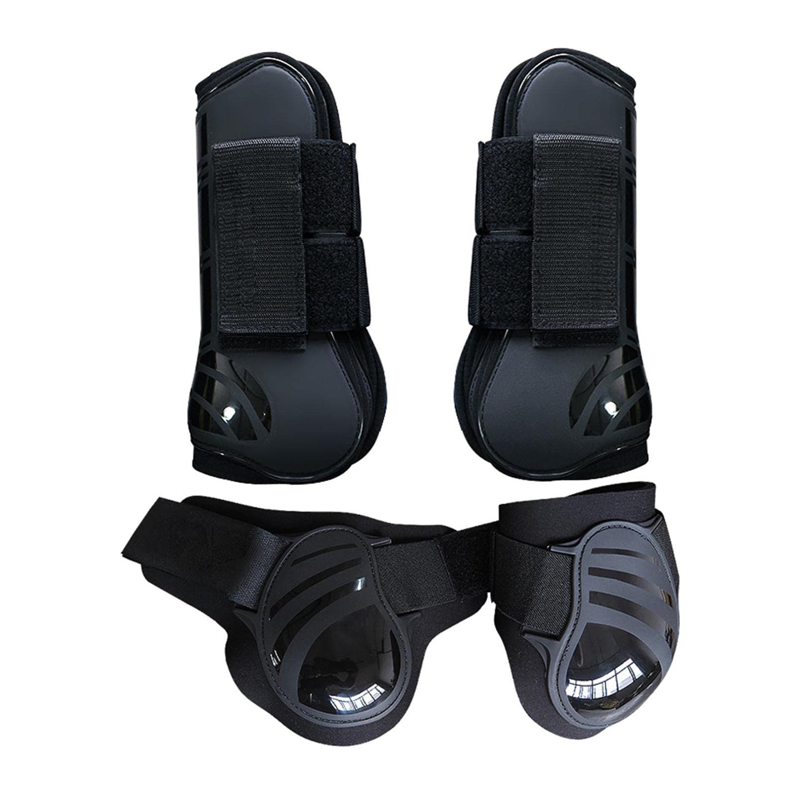 predolo Juego de 4 Protectores para Patas de Caballo, Protectores de Menudillo Y Tendones Delanteros para Caballos, Absorbentes de Impactos Y Transpirables