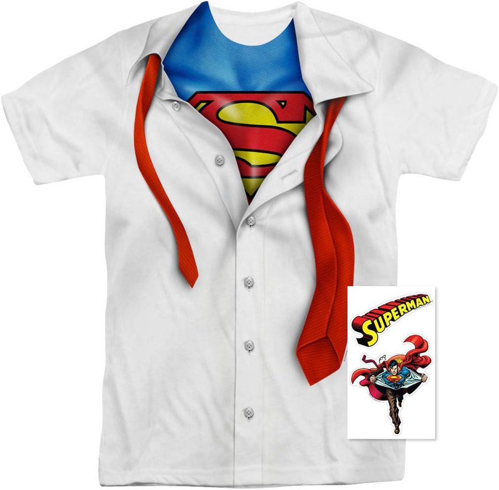 Popfunk Superman Shirt and Tie I'm Superman Costume T-Shirt & Stickers - Image 3