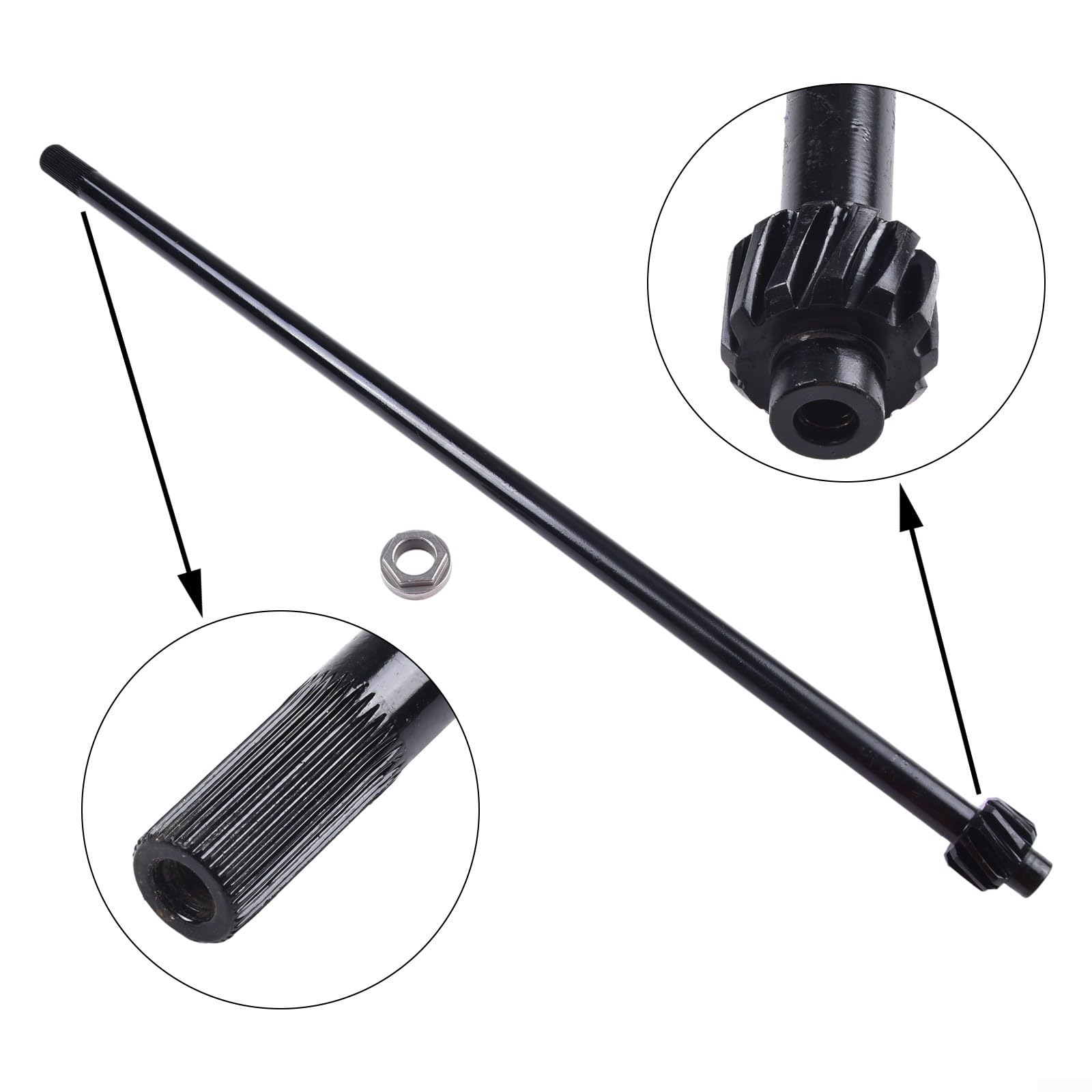 Albero dello sterzo, 1 pezzo, sostituisce 938-05078 738-05078, boccola esagonale ID 5/8" OD 7/8", costruzione in metallo per riparazione tosaerba, adatto per CLT per LT T Series TB42 TB46