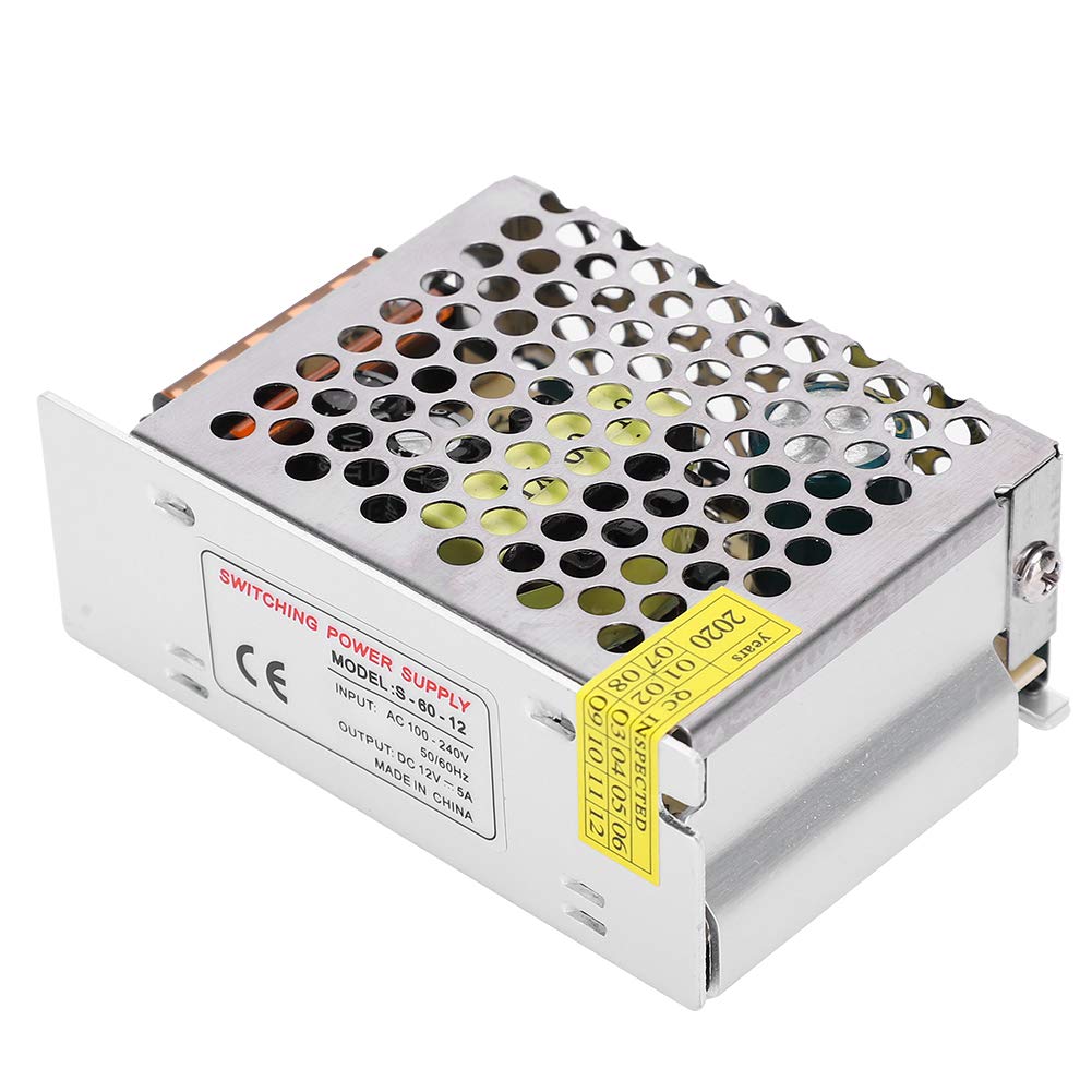 DC12V Switch Power Supply Driver Adapter Aluminum Alloy Power Supply (S-60-12（S）（12V/5A/60W）AC100-240V)