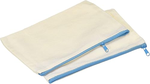 YOKIVE Paquete de 10 bolsas de lona con cremallera bolsas multiusos con cremallera estuche para lápices cosméticos suministros de viaje bolsillo