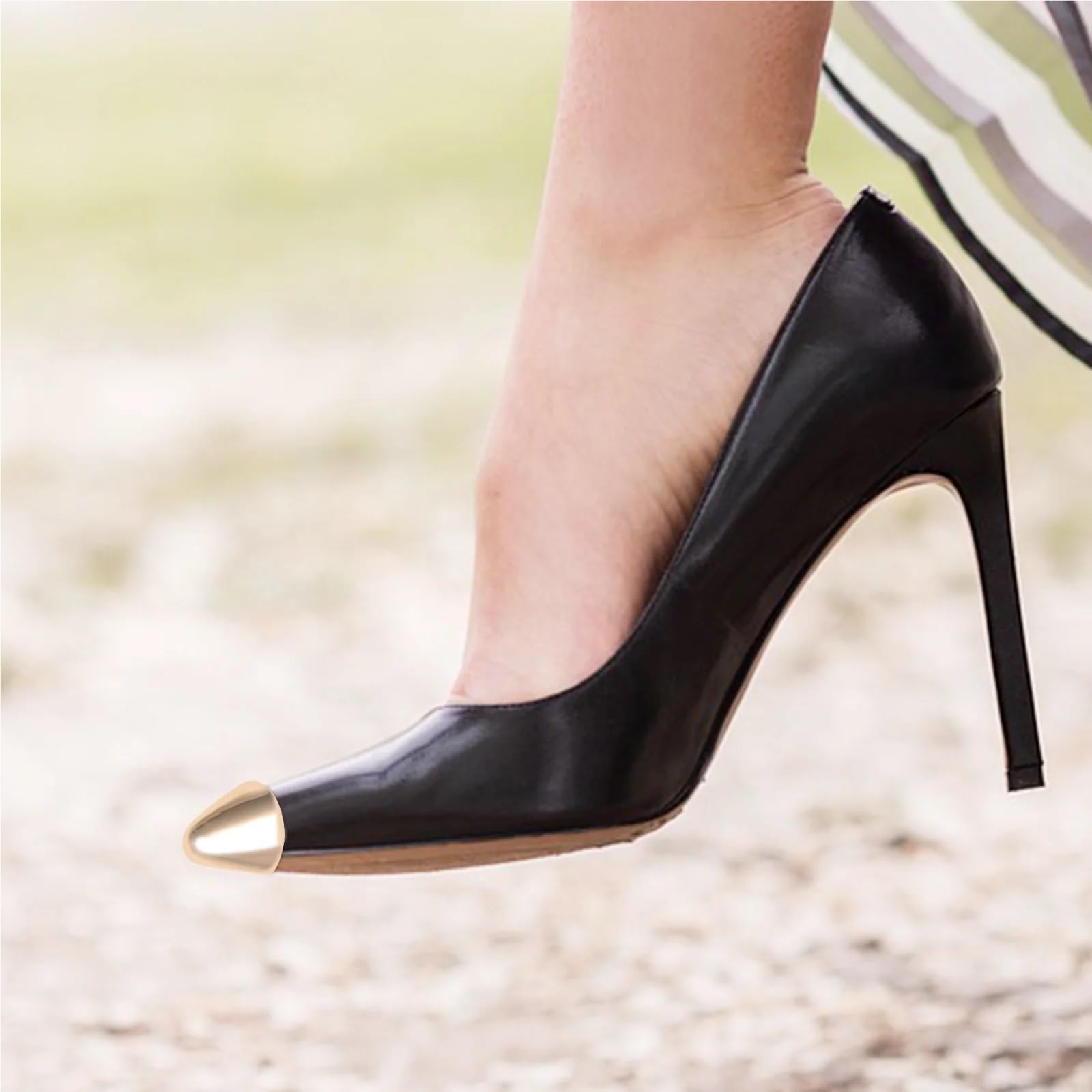 Metalowe buty Pointed Protector 50 sztuk damskie osłony na końcówki butów metalowe noski wysokie obcasy przechowywanie w domu