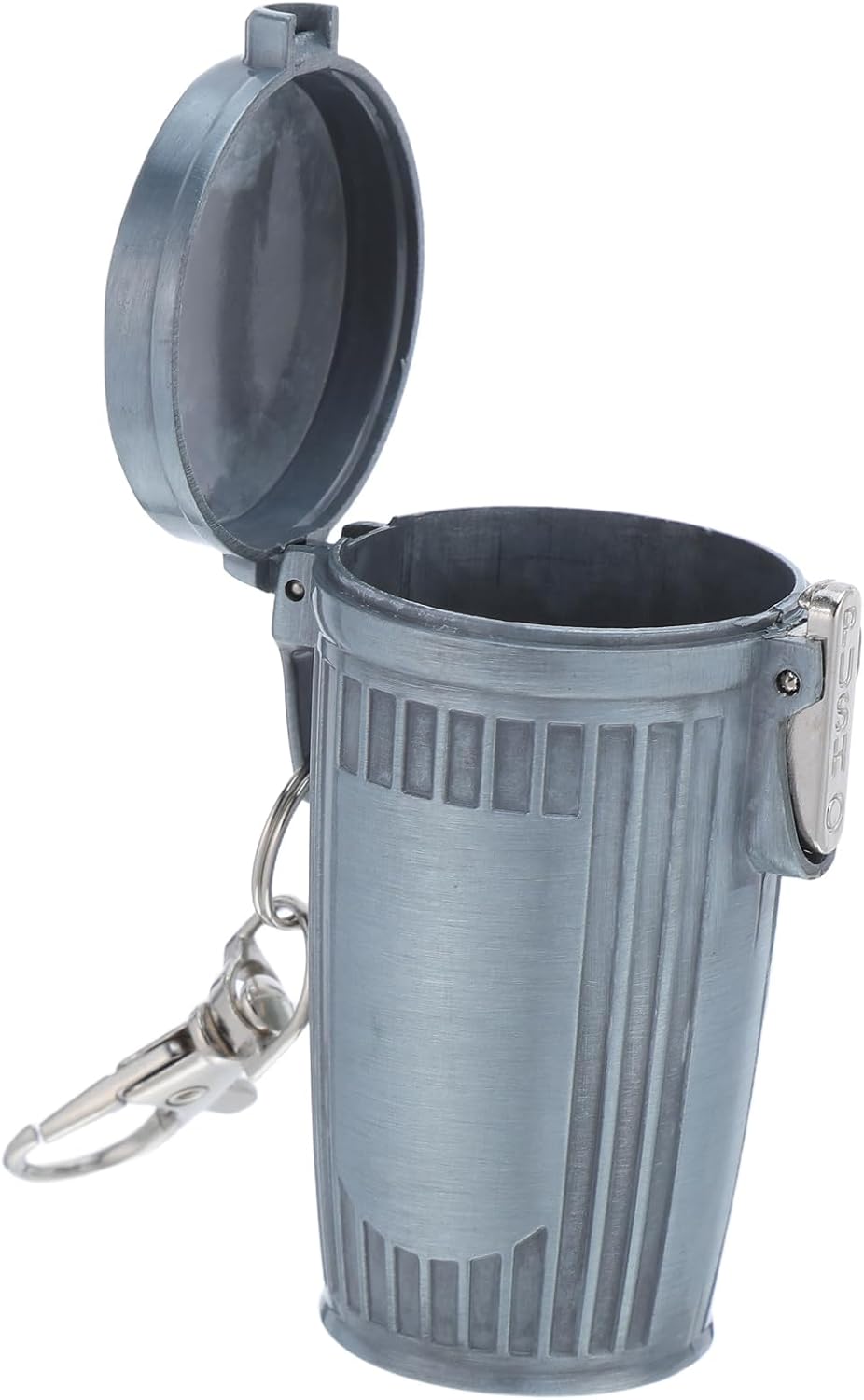 Portable round Metal Ashtray with Lid and Keychain, Windproof Smokeless Pocket Ash Holder for Outdoor Car Travel and Picnic Use