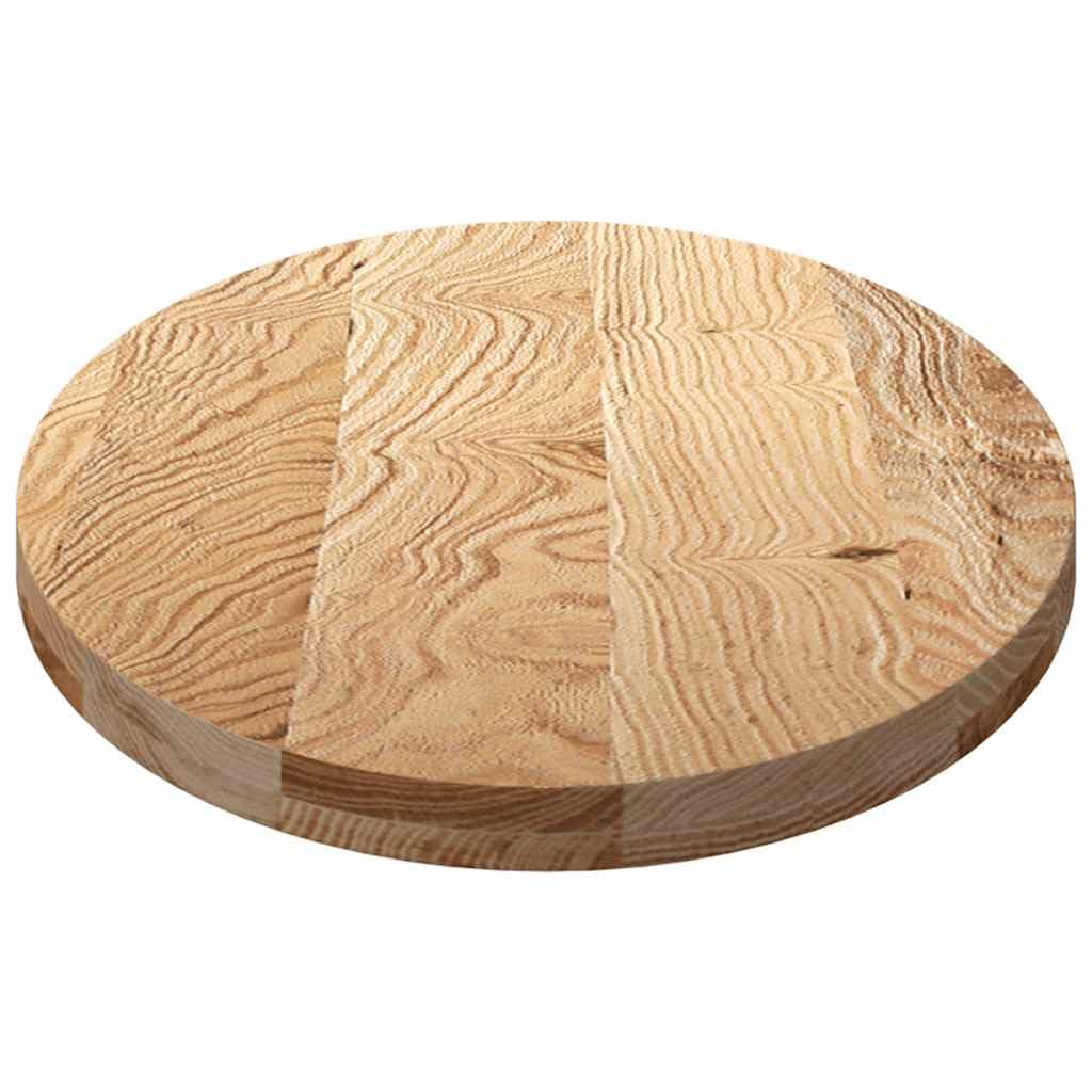 Tischplatte Massivholz Eiche 120x60x4 cm Oval Arbeitsplatte Holzplatte Robustes Möbel Brett für Küche Büro Wohnzimmer DIY Ersatz Zubehör zum Bauen und Renovieren