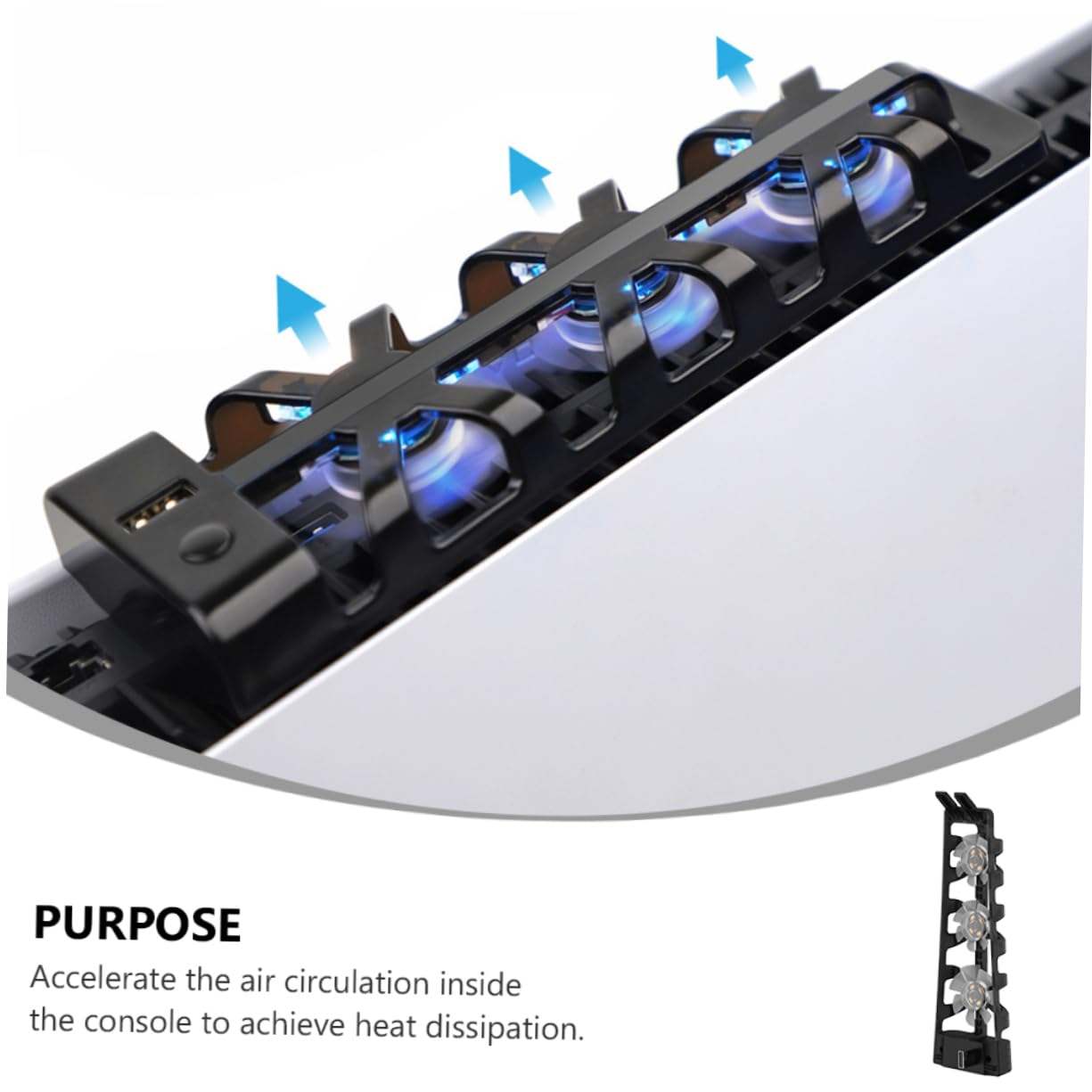 jojofuny 2 Piezas Consola Ventilador para Consola de Juegos Ventilador de refrigeración para Host admirador Control de Temperatura para Consola de Juegos Ventilador del radiador Trasero