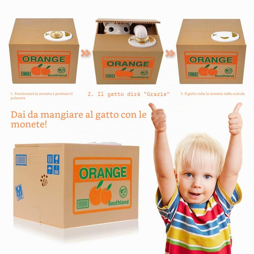 Automatico Elettrico Gatto Salvadanai per bambini, Regali per bambini Giocattoli per bambini, regalo di compleanno