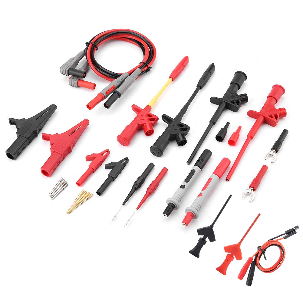 28Pcs Bananenstecker Austauschbarer elektronischer Messleitungssatz mit Multimeter-Messkabel mit Bananenstecker und Krokodilklemme