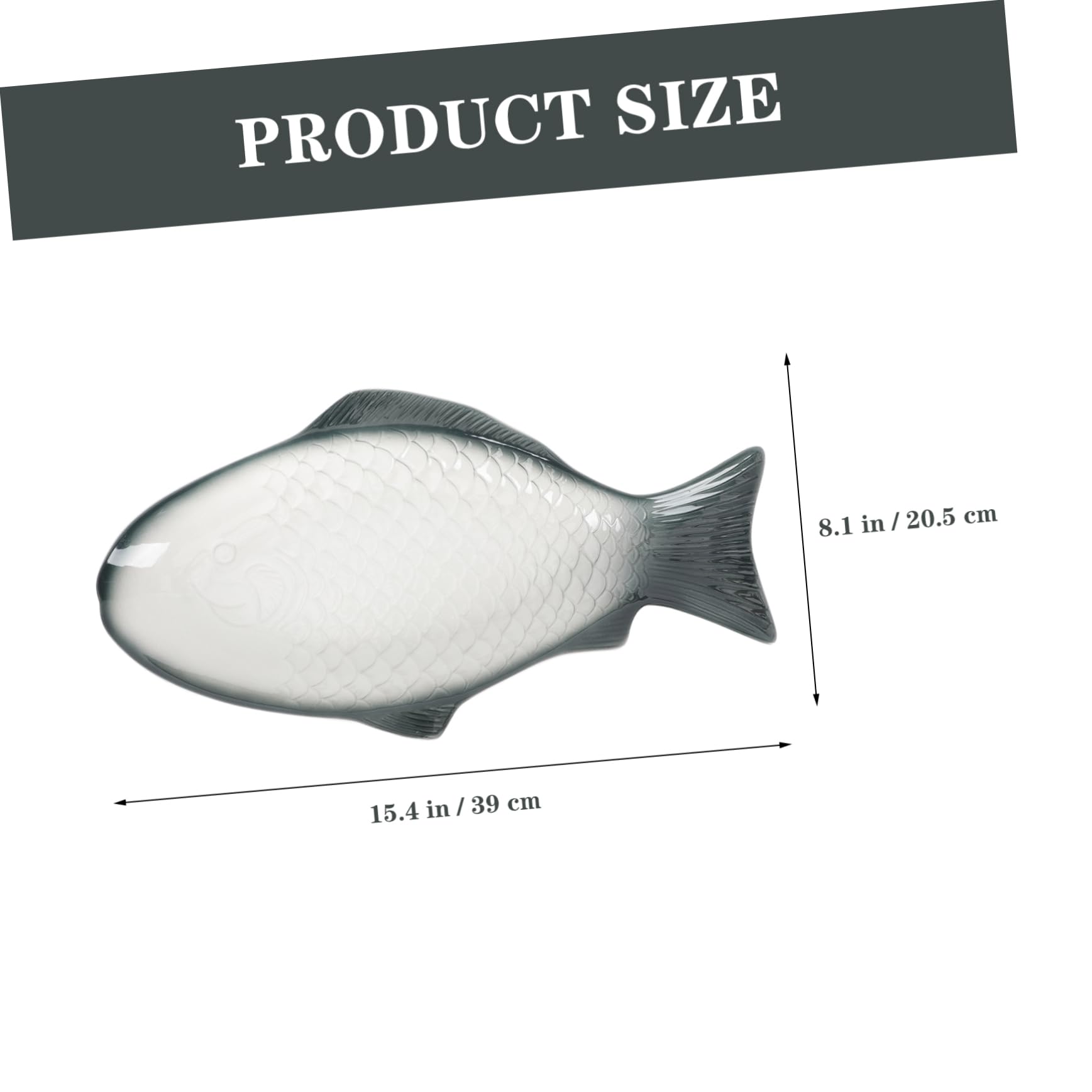 Garneck Piatto per Pesce al Vapore in Ceramica Piatto Forma di Pesce Decorativo per Servire Frutti di Mare e Antipasti