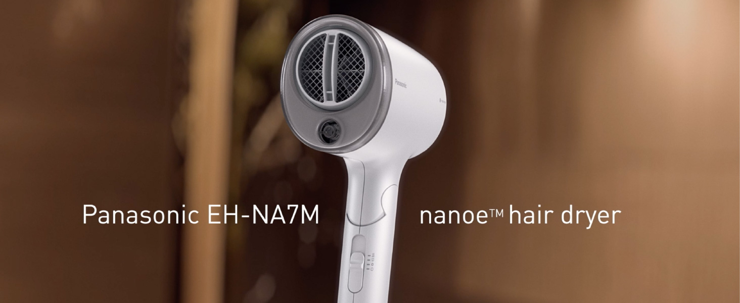 Panasonic EH-NA7M-P895 nanoe Hair Dryer for Shiny Hair, Foldable