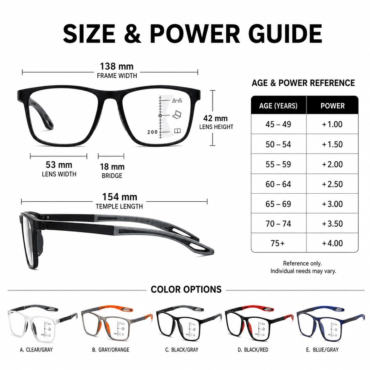 Generisch 3er-Pack Progressive Multifokus Lesebrille Damen Herren, Selbsttönende Sonnenlesebrille, Blaulichtfilter, Federscharnier TR90