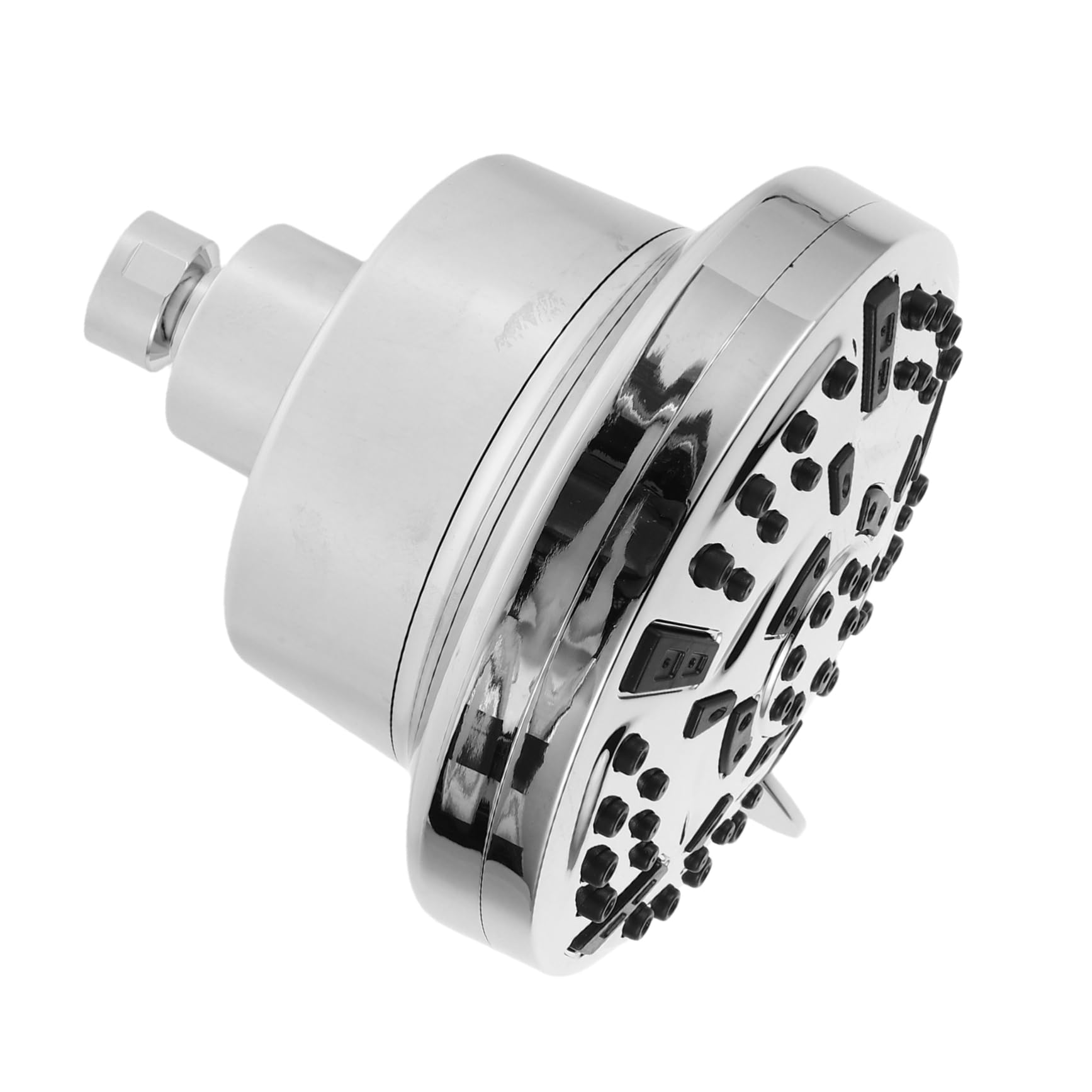 Healeved 1Set High Pressure Filtered Showerhead Round Stainless Steel Electroplated Design for Clean Water Flow Removable Shower Head for Sensitive Skin and Elegant Bathroom