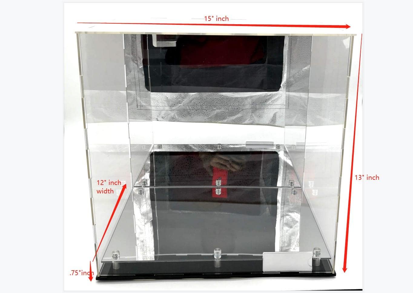 Full Size Football Helmet Acrylic Display Case Showcase Box UV Protection Sports Memorabilia Collectible 15x12x12 inch