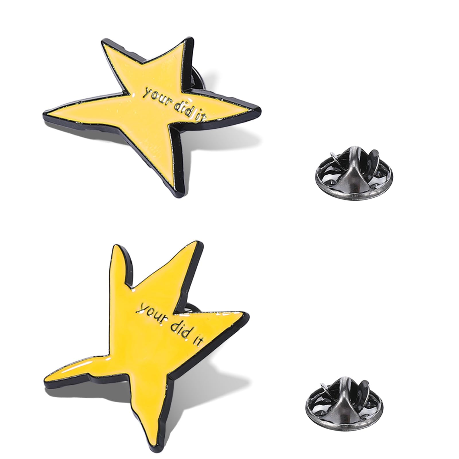 2PCS for Personalised Accessories,Pin Badges, Badges for Bags and Bag Pins, Geometric Star Shape Design, Versatile Use on Backpacks and Jackets-image-17