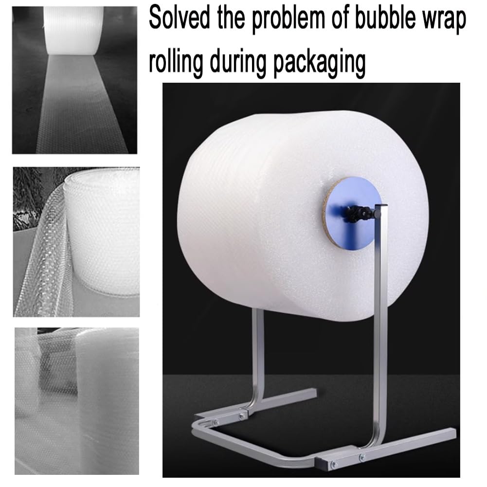 Dispenser per rotolo di pluriball, supporto manuale per cuscino a bolle da tavolo per imballaggio e spedizione