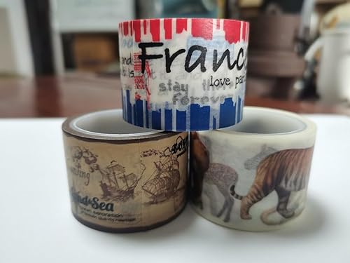 ZSALTT Diseño retro washi Tape Set 3 Rolls para DIY Decoración Bullet Journal 30mmx5m