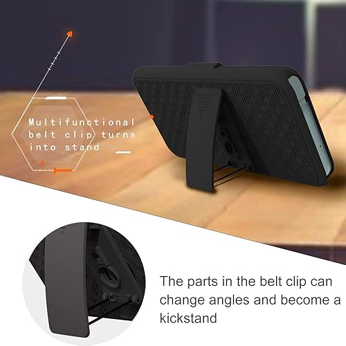 Miniatura 4 de Ailiber Funda para Samsung Galaxy A14 5G, Galaxy A14 5G con protector de pantalla, clip giratorio para cinturón, soporte de soporte, carcasa delgada