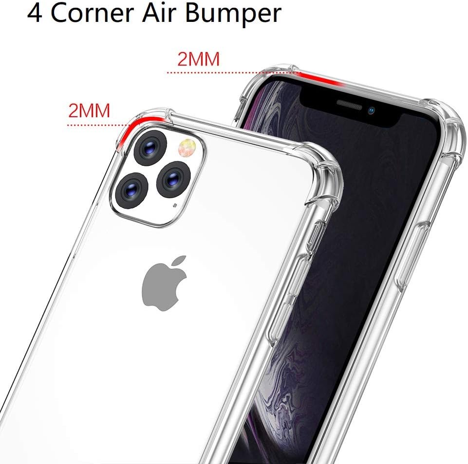 CNPGD Compatible with iPhone Shockproof Case (Crystal Clear, iPhone 11 Pro)