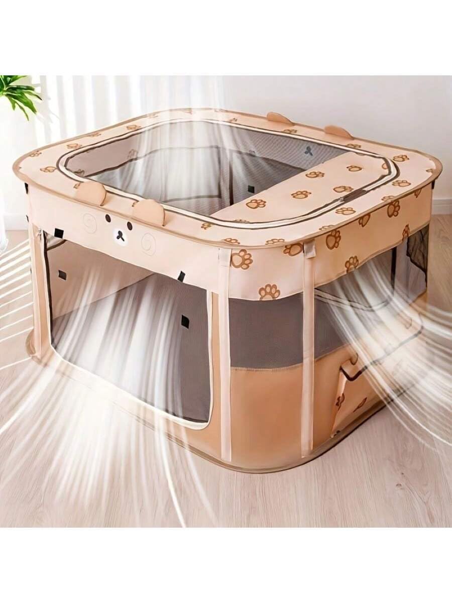 折り畳み可能な屋内外兼用のペットケージ