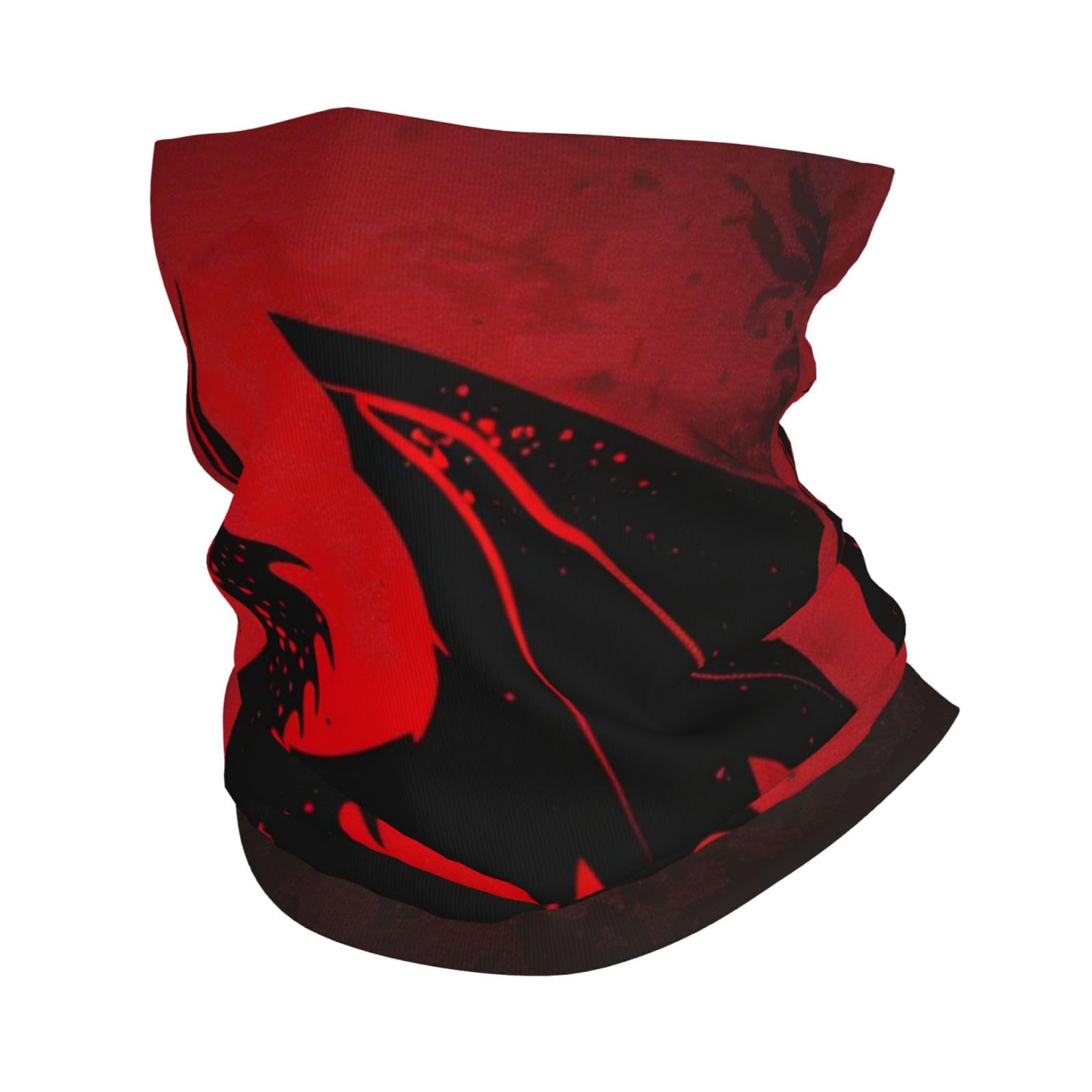 CFAN Breathable Neck Gaiter Face Cover Tube Scarf for Skiing Snowboarding Hiking Cycling, Fire Dragon Silhouette