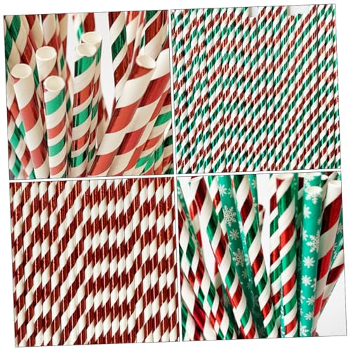 150 pitillos desechables de papel navideños miniatura 6