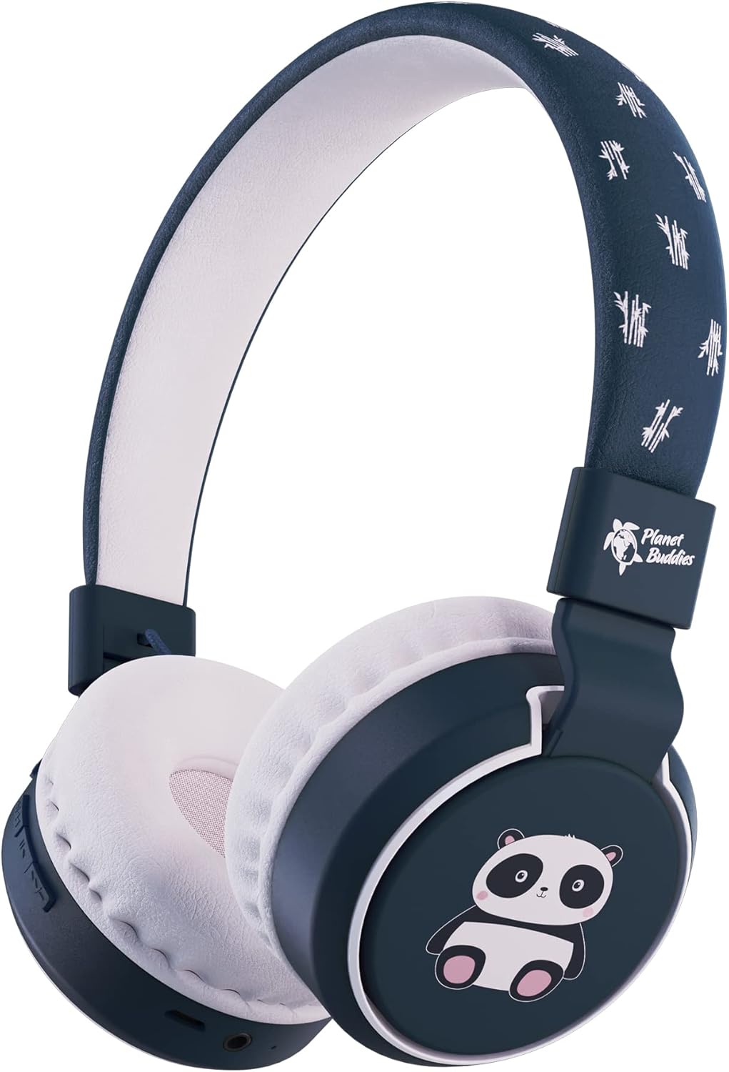Planet Buddies Cute Auriculares intrauditivos Panda Bluetooth para niños | Auriculares inalámbricos Plegables para niños | Auriculares para niños con micrófono | Volumen Seguro para niños