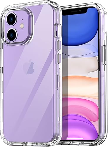 AICase Funda transparente para iPhone 11 (6.1 pulgadas), resistente protección contra caídas, cuerpo completo, resistente, a prueba de golpes, 3
