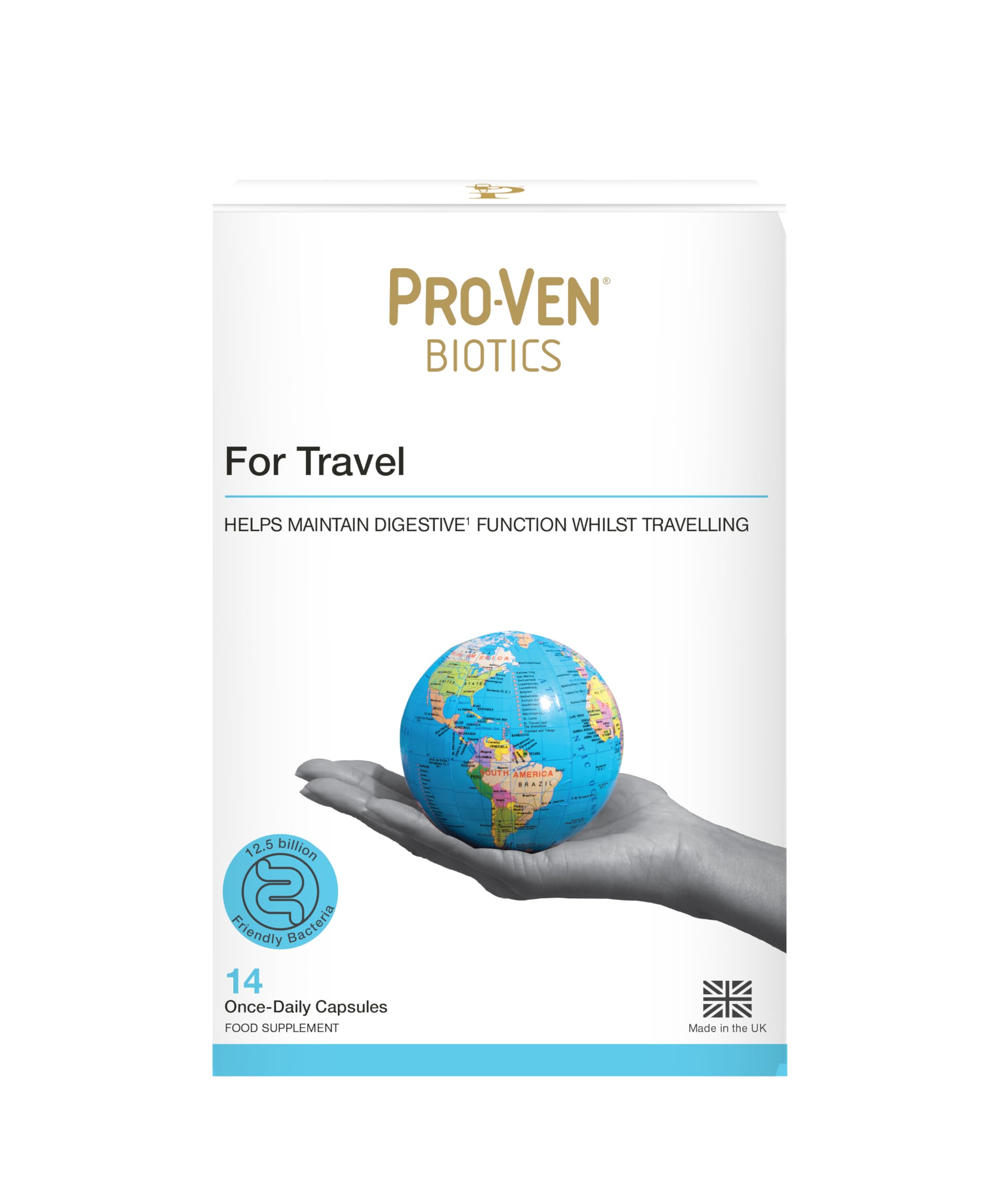 Proven Probiotics Acidophilus and Bifidus for Travellers Capsules - Pack of 14