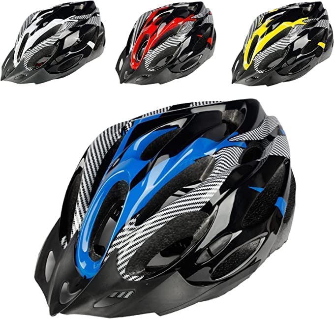 Image of Light Weight Bicycle /Bike Helmet with Flexible Padding for Kids and Adults, Adjustable Size, for Road & Mountain Cycling /Skating Helmet (Blue)