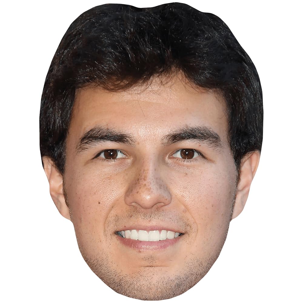 Sergio Perez Mendoza (Smile) Celebrity Mask, Flat Card Face, Fancy Dress Mask