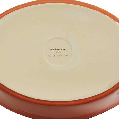 Miniatura 4 de Rachael Ray Solid Glaze Ceramics - Juego de utensilios para hornear y hornear (2 piezas, color rojo)