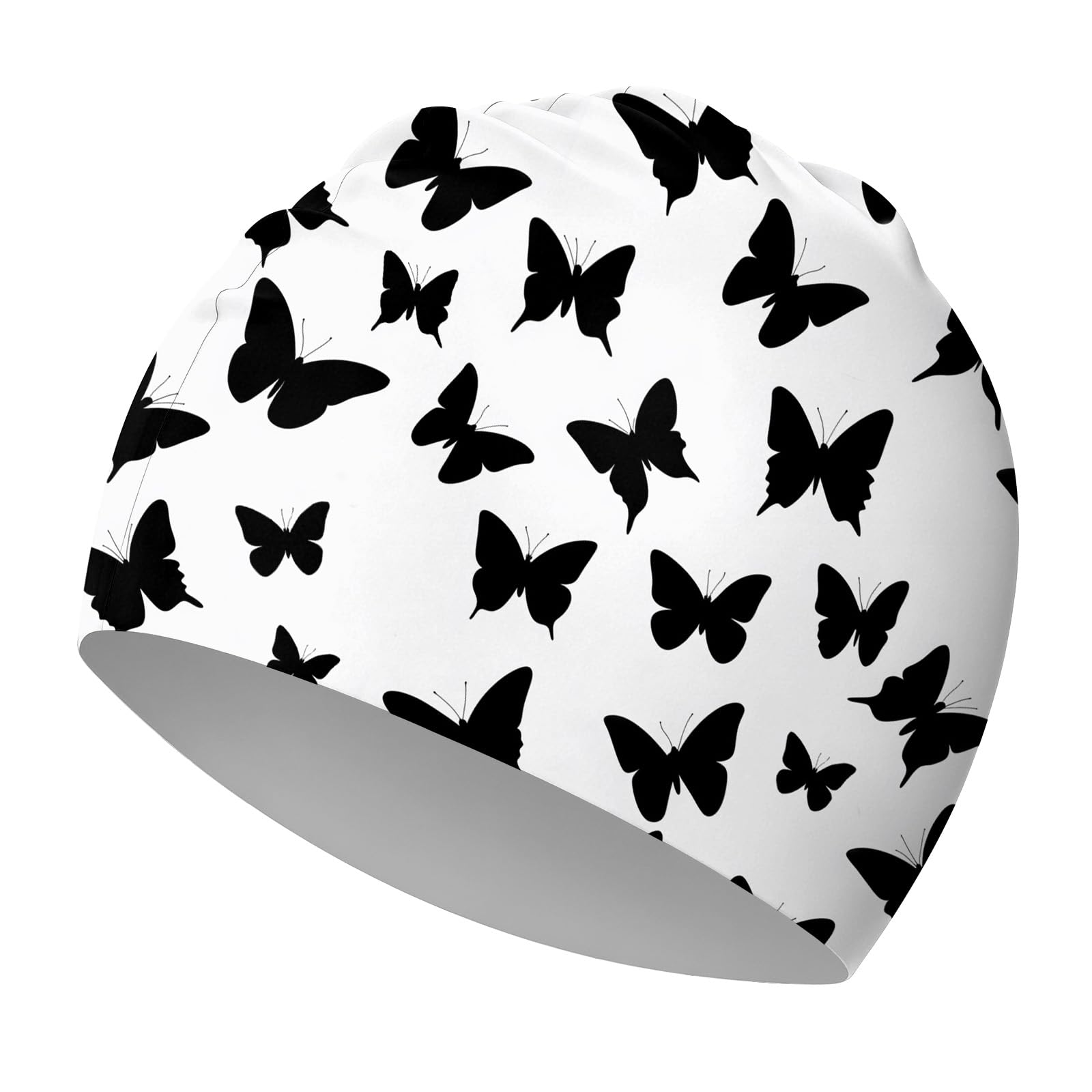 Deokke Kids Silicone Swim Cap for Girls Boys Soft Waterproof Durable Swimming Caps Non-Slip Elasticity Keeps Hair Dry Cute