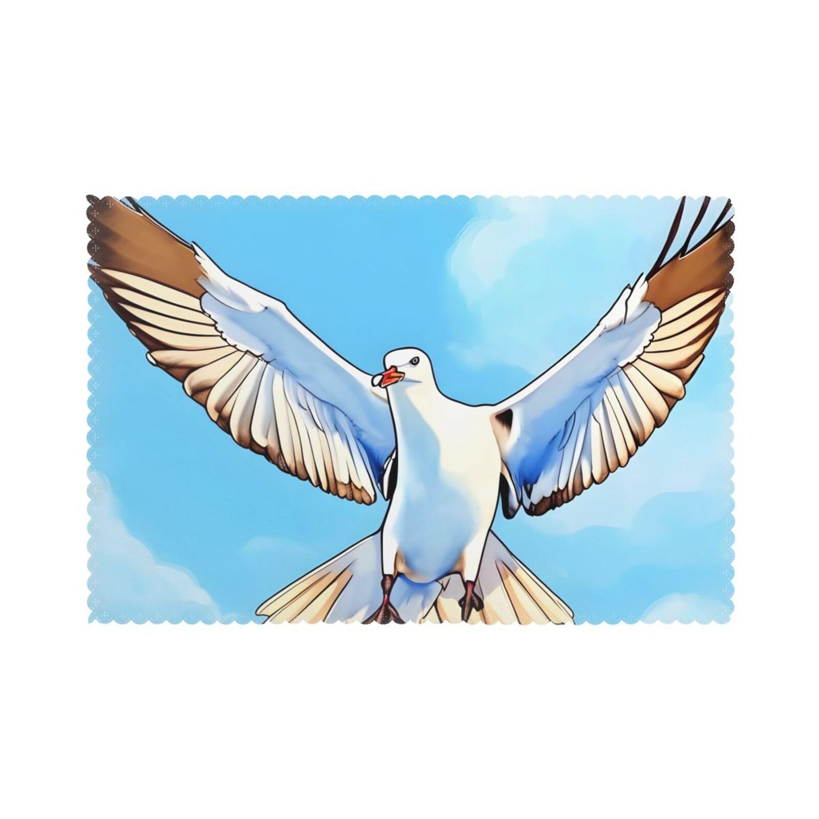 Seagulls in flight Placemat set of 6, oil-proof, washable, suitable for kitchen, restaurant, party, etc.
