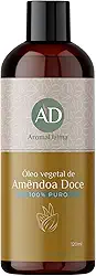 Óleo Vegetal de Amêndoa Doce - Prensado a Frio, 100% Puro e Vegano | Alto Poder De Hidratação Para Corpo, Rosto e Uso em Bebês | Indicado Para Todos os Tipos de Pele | 120 ml - Aroma D’alma