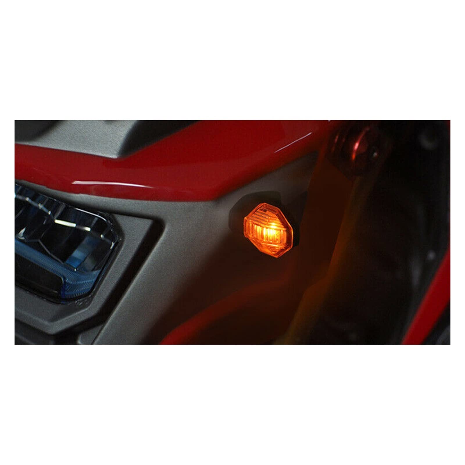 Oświetlenie tablicy rejestracyjnej 1 Para Przedniego Lewego Prawego Kierunkowskaz LED Migacz Bursztynowy Do Motor Terenowy 12V Motocykl