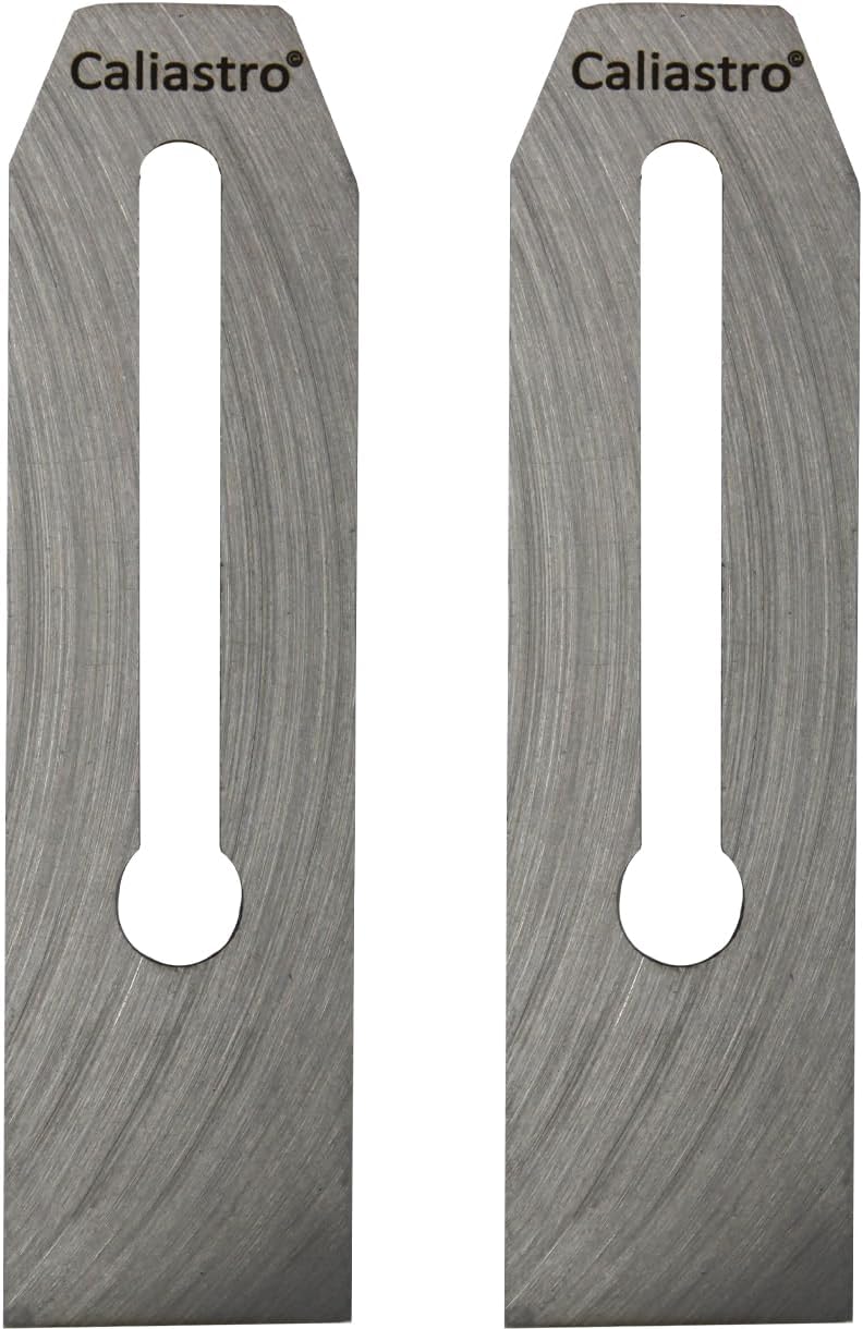 2-pack of 2 Inch Wide Replacement Bench Plane Blades - for No. 4 & No. 5 Iron Bench Planes by all Major Brands - Caliastro