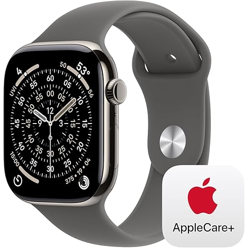 Apple Watch Series 11 [GPS + Cellular 46mm] Smartwatch with Natural Titanium Case with Stone Grey Sport Band - M/L. Sleep Score, Fitness Tracker, Health Monitoring with AppleCare+ (2 Years)