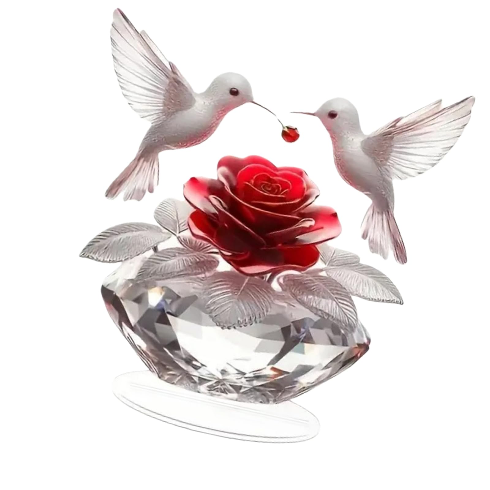 HDOYTXXM Flower Branch Bird Statues Desk Decorative Figurines Animal Figurines Sculptures for Home Table Ornament Flower Branch Bird Statue