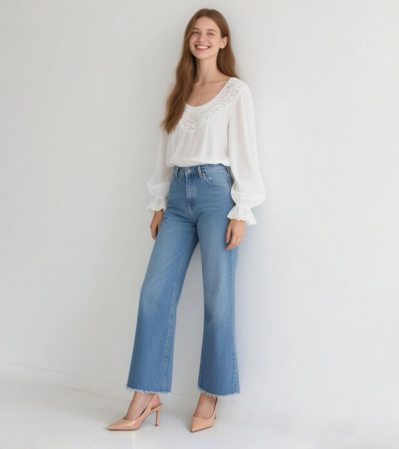 JOY IN LOVE Womens Slingback High Heels Stiletto Pointed Closed Toe Pumps - Image 7