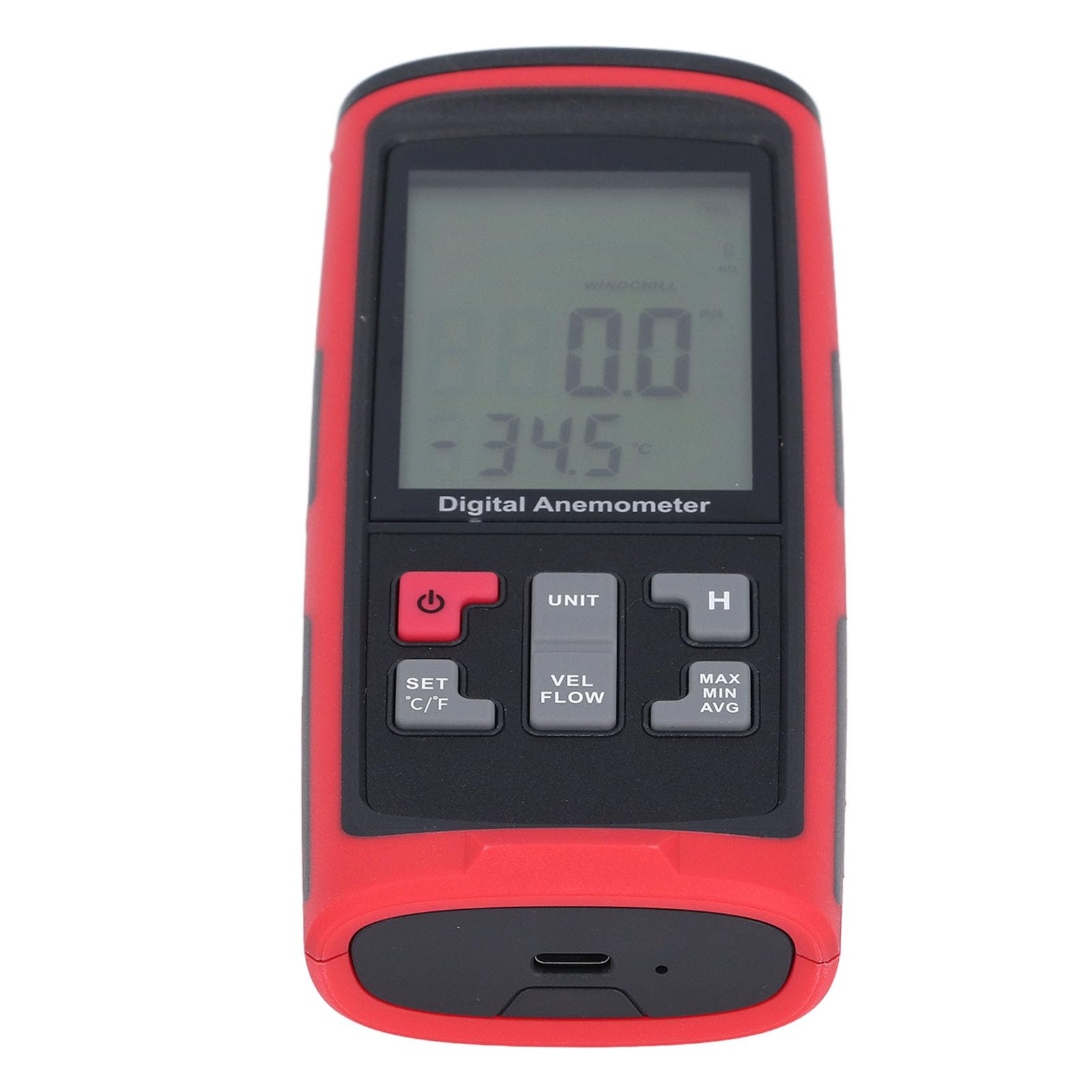 Garosa Medidor de Velocidad del Viento de Mano, Material ABS, Anemómetro Multifuncional con Velocidad de 0-88 Nudos y Temperatura de 0-113 Fahrenheit para Volar Drones y Cometas