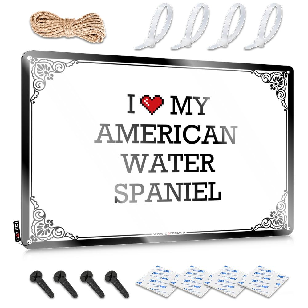 Cool Wall Art Men Decor Ready To Hang - I Love My American Water Spaniel Haves For Barn(20X30CM)