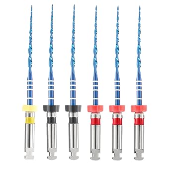 JMU 6 Pcs RC-B ONLY Niti Rotary Files, #25 * 3, #40 * 2, #50 * 1 25mm