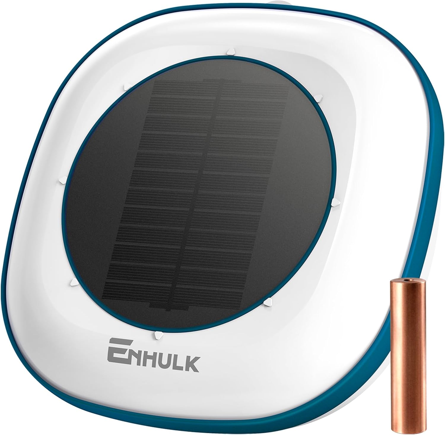 Enhulk 2026 Solar Pool Ionizer – Upgraded Floating Pool Cleaner with 25mm Copper Anode & High-Efficiency Solar Panel – Cleans 45,000 Gallons for Above Ground & Inground Pool（White）