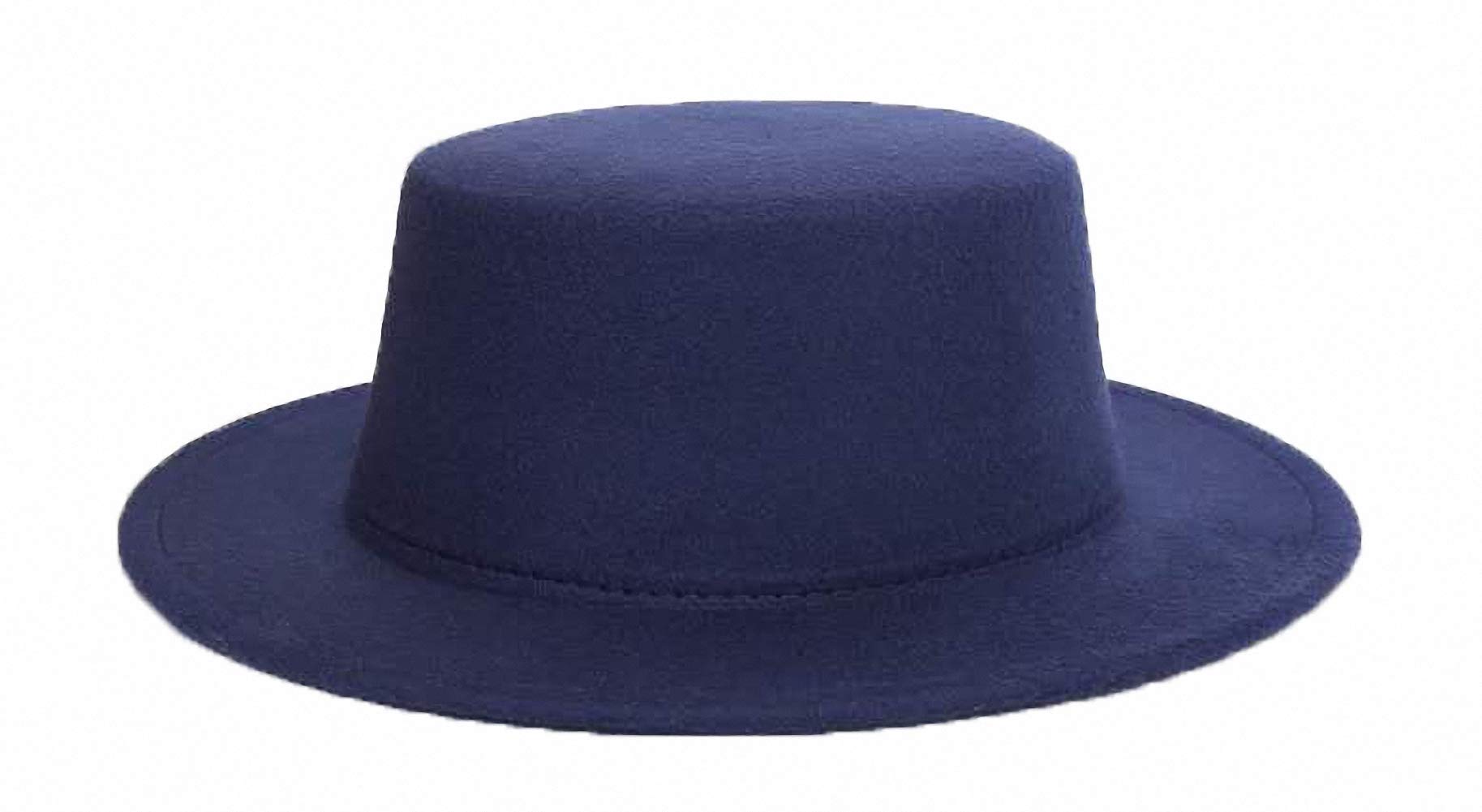 Ulalaza Women Solid Color Flat Brim Hats Bucket Bowler Fedora Floppy Derby Felt Hat Winter Warm Cap