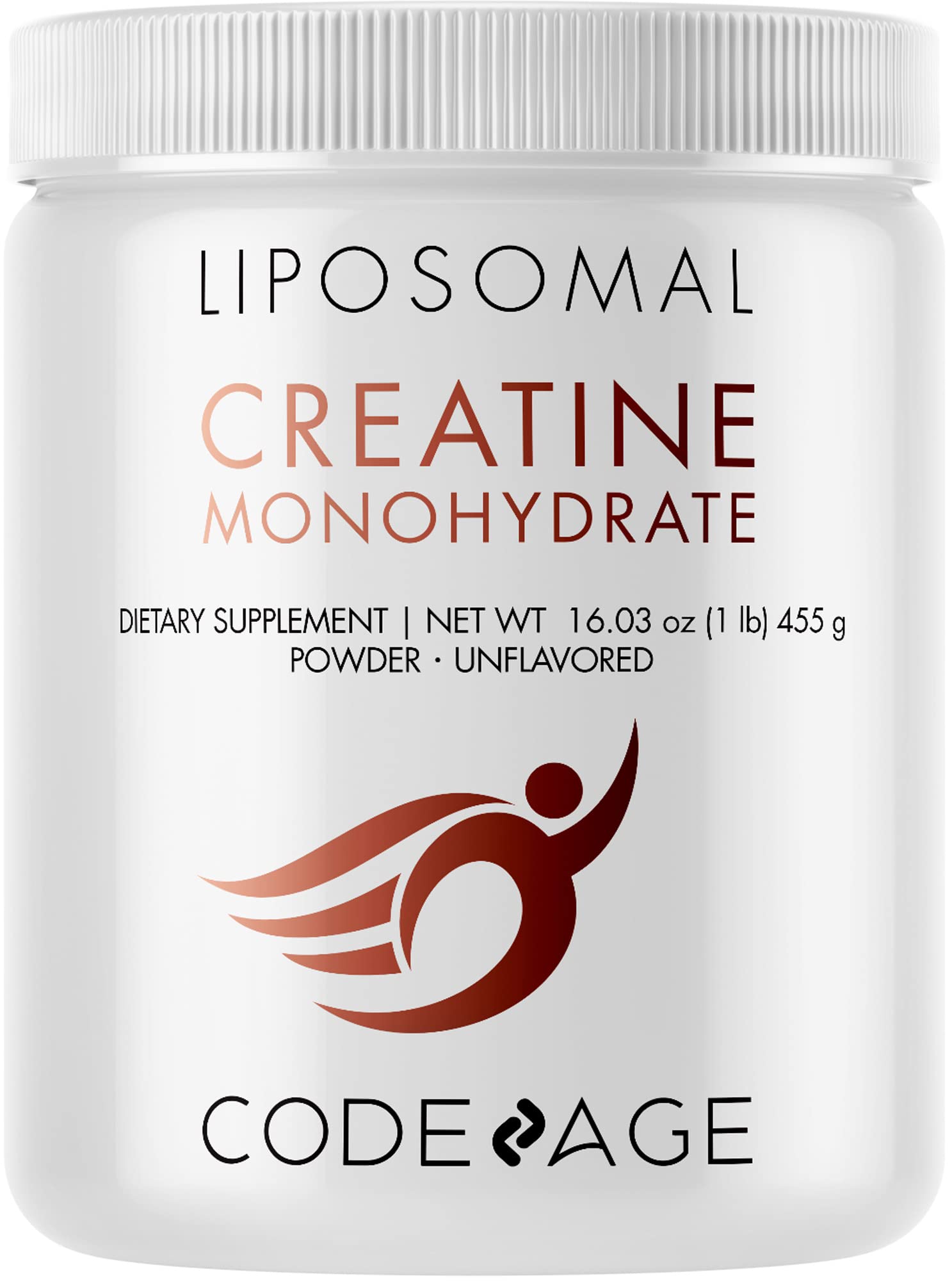 Codeage Liposomal Creatine Monohydrate Powder Supplement, Pure Creatine 5000mg 3-Month Supply, Unflavored Creatine, Micron...