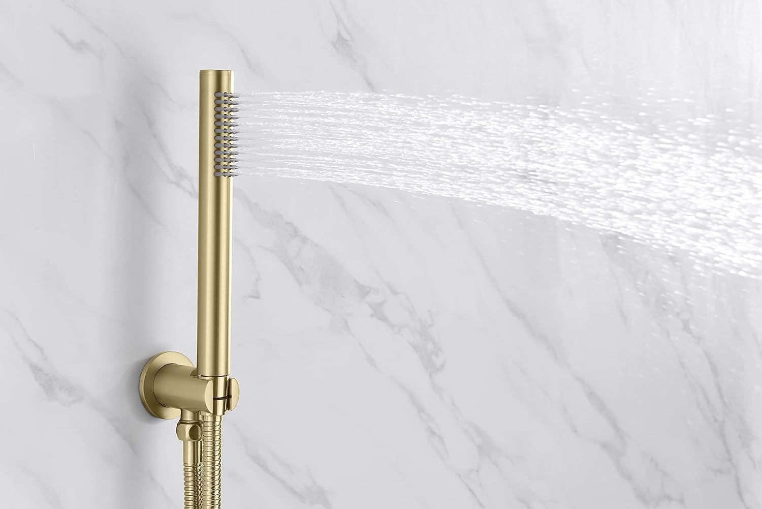 Brushed Gold Wall Mount Shower Faucet S3221BGI + Shower System S3232BGI Bundle image 5